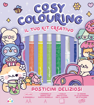 Posticini deliziosi. Cosy colouring. Ediz. illustrata. Con pennarelli