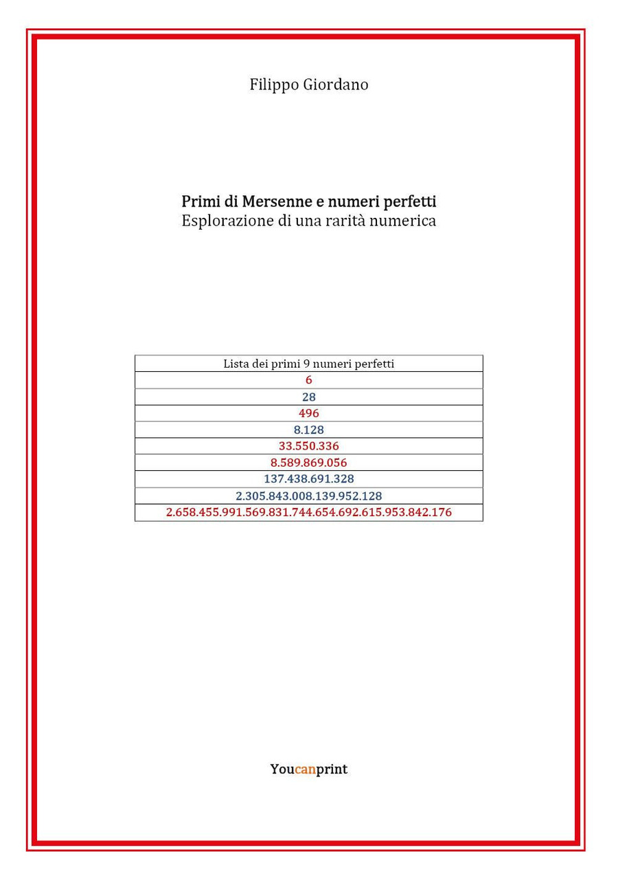 Primi di Mersenne e numeri perfetti