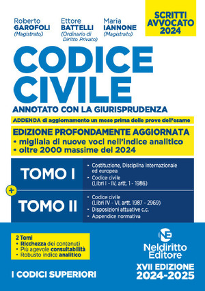 Codice civile. Annotato con la giurisprudenza. Esame avvocato 2024