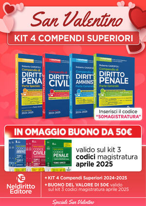 Kit 4 compendi suoperiori: compendio superiore di penale parte speciale + penale parte generale + di civile + di amministrativo 2024/2054 per concorso magistratura e concorsi superiori