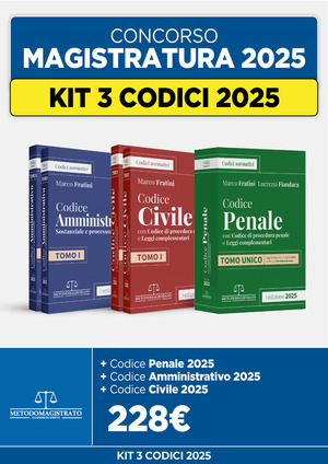Kit 3 codici 2025: Civile-Penale-Amministrativo 2025