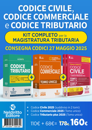 Kit 3 codici normativi per il Concorso in Magistratura tributaria 2025