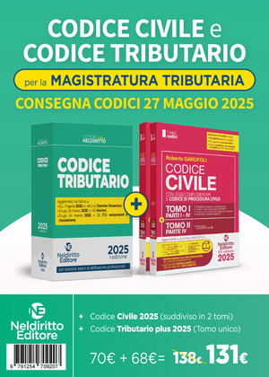 Kit 2 Codici normativi per il Concorso in Magistratura tributaria 2025: Codice Civile + Codice Tributario