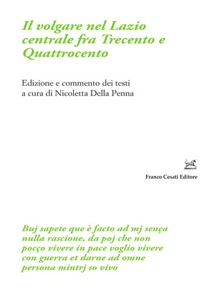 Il volgare nel Lazio centrale fra Trecento e Quattrocento