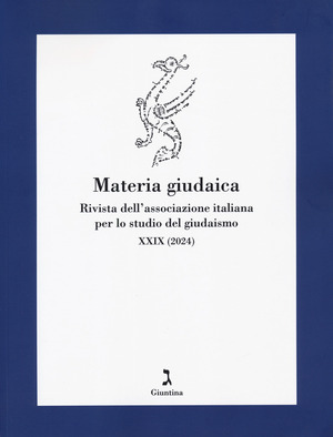 Materia giudaica. Rivista dell'Associazione italiana per lo studio del giudaismo (2024)