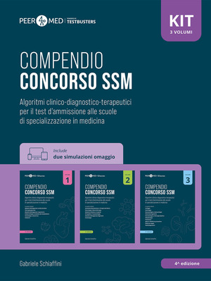 Peer4Med. Kit Compendio Concorso SSM. Algoritmi clinico-diagnostico-terapeutici per il test d'ammissione alle scuole di specializzazione in medicina. Con 2 simulazioni