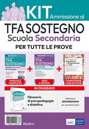 Kit ammissione TFA sostegno scuola secondaria. Con software di simulazione