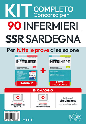 Concorso 90 Infermieri SSR Sardegna: Kit completo. Indirizzato a quanti intendono prepararsi al Concorso per 90 posti di infermiere per il SSR - Sardegna. Con contenuti extra