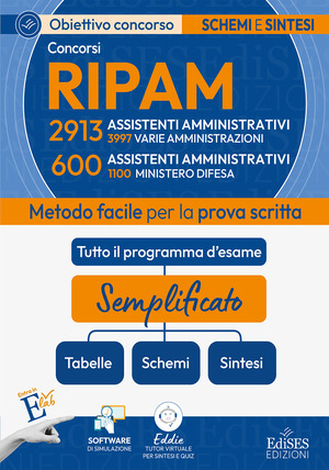 Concorsi RIPAM Assistenti: manuale di sintesi per la prova scritta per 2913 assistenti amministrativi (3997 varie amministrazioni) e 600 assistenti amministrativi (1100 Ministero Difesa)