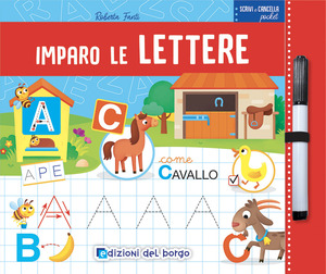 Imparo le lettere. Scrivi e cancella pocket. Ediz. a colori. Ediz. a spirale. Con pennarello cancellabile