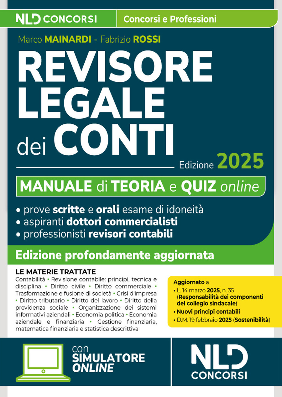 Revisore legale dei conti. Manuale con teoria e quiz 2025. Con simulatore online
