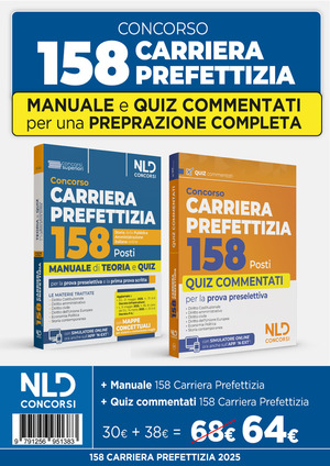 Kit concorso 158 Carriera prefettizia: Manuale di teoria + Quiz commentati per la preparazione alla prova scritta. Nuova ediz. Con software di simulazione