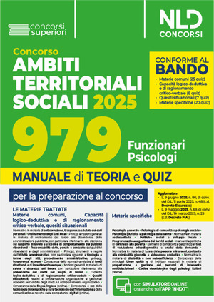 Concorso ATS (Ambiti Territoriali Sociali) per 979 funzionari psicologi (Cod. C.). Manuale con teoria e quiz conforme al bando. Con espansione online