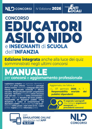 Concorso educatori asilo nido e scuola infanzia. Manuale di teoria e quiz per concorsi 2026 con prove dei precedenti concorsi. Nuova ediz. Con software di simulazione