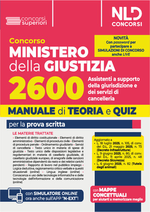 Concorso Ministero della Giustizia 2600 assistenti a supporto della giurisdizione dei servizi di cancelleria. Manuale di teoria e quiz per la prova scritta. Con software di simulazione