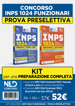 Kit. Concorso INPS 1024 funzionari Progettazione, erogazione e controllo dei servizi (PECS). Manuale di teoria + Eserciziario per la prova preselettiva