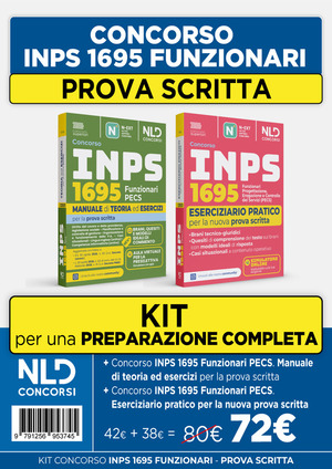 Kit concorso INPS 1695 Funzionari PECS. Manuale di teoria + Eserciziario pratico per la prova scritta