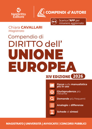 Compendio di diritto dell'Unione Europea 2026. Nuova ediz. Con app