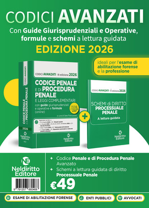 Codice penale e di procedura penale avanzato 2026 con guide applicative, formule e schemi a lettura guidata. Nuova ediz.