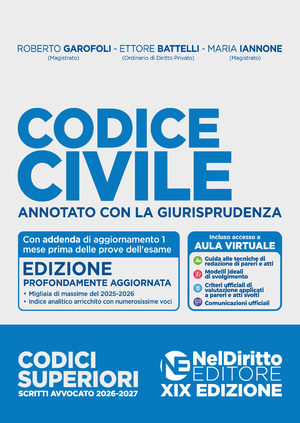 Codice Civile annotato con la giurisprudenza per l'esame di avvocato 2026-2027. Nuova ediz.