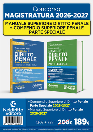Kit diritto penale: Manuale superiore + Compendio superiore parte speciale 2026-2027