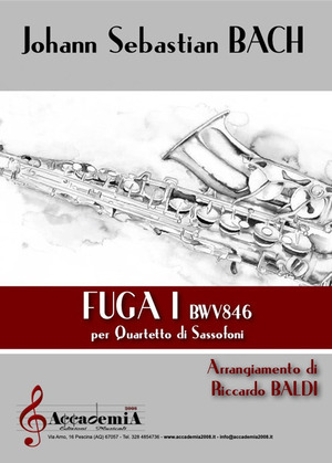 Fuga I BWV 846. Per quartetto di sassofoni. Partitura