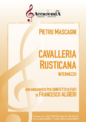 Cavalleria rusticana. Intermezzo. Arrangiamento per quintetto di fiati. Partitura