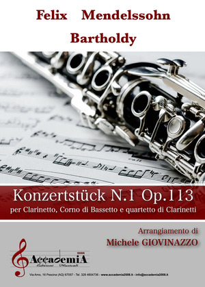 Konzertstück N.1 Op.113. Per clarinetto, corno di bassetto e quartetto di clarinetti. Spartito