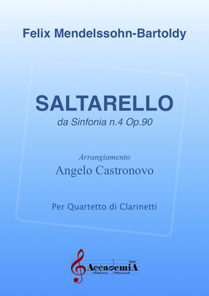 Saltarello. Da sinfonia n. 4 op. 90. Per quartetto di clarinetti