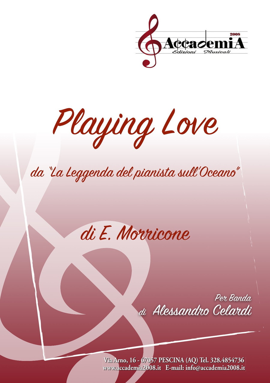 Playing love da «La leggenda del pianista sull'Oceano». Per banda. Partitura