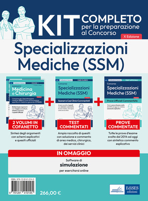 Kit completo per la preparazione al concorso di Specializzazioni Mediche (SSM). Volumi per la preparazione ai test di accesso alle scuole di specializzazione medica. Con estensioni online. Con software di simulazione